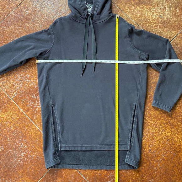 Athleta Yogi High-Low Oversized Hoodie Sweatshirt Black XS - Picture 5 of 13